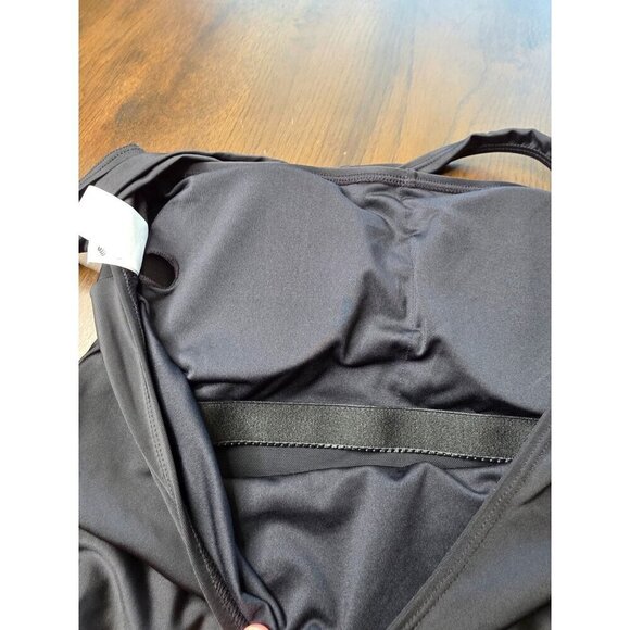 Smismivo Womans Black Medium Tummy Control Halter One Piece Slimming Swimsuit - Picture 14 of 16